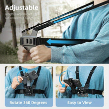 Load image into Gallery viewer, 1 Set Durable Plastic Adjustable Chest Mount Harness with Smartphone Holder, Universal Action Camera Strap for Outdoor Sports, First-Person View Recording Accessory Compatible with Osmo Series, Other Sports Cameras&amp; Android P
