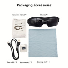 Load image into Gallery viewer, 1pc HD 1080P Video Smart Glasses with 32GB Card – Wide-Angle 120°, 180 Min Battery Life, Wireless, Waterproof, Night Vision, Ideal for Cycling, Driving, Hiking, Fishing &amp; Outdoor Adventures, Handsfree Recording | Stylish V
