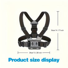 Load image into Gallery viewer, 1 Set Durable Plastic Adjustable Chest Mount Harness with Smartphone Holder, Universal Action Camera Strap for Outdoor Sports, First-Person View Recording Accessory Compatible with Osmo Series, Other Sports Cameras&amp; Android P
