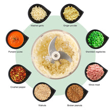 Load image into Gallery viewer, HiPiCok Meat Grinder Electric Garlic Crusher Food Chopper Mini Garlic Press Vegetable Chopper Masher Machine USB Kitchen Gadgets
