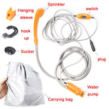 Load image into Gallery viewer, 1 Set Portable Car Washer 12V Camping Shower DC Car Shower High Pressure Power Washer Electric Pump For Outdoor Camping Travel

