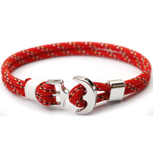 Load image into Gallery viewer, High Quality Fashion Anchor Bracelet Men charm Survival Bracelet Rope Chain Friendship Bracelet Women Jewelry Outdoor Product
