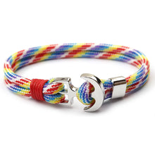 Load image into Gallery viewer, High Quality Fashion Anchor Bracelet Men charm Survival Bracelet Rope Chain Friendship Bracelet Women Jewelry Outdoor Product
