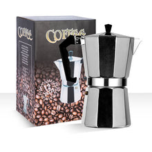 Load image into Gallery viewer, Alloy Coffee Maker Moka Pot 50ml 100ml 150ml 300ml 450ml 600ml Espresso Percolator Pot Mocha Coffee Pot
