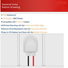 Load image into Gallery viewer, Camper Accessories Caravan Solar Car Junction Box Roof Wire Entry Solar Cable Motorhome Junction Box RV Caravan Accessories
