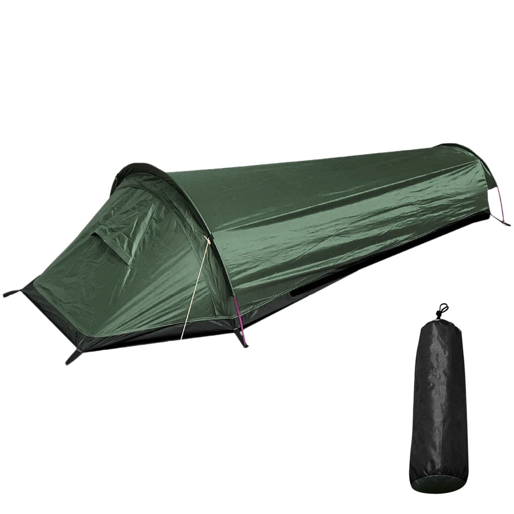 Backpacking Tent Outdoor Camping Sleeping Bag Tent Outdoor Mat Lightweight Single Person Tent for Camping