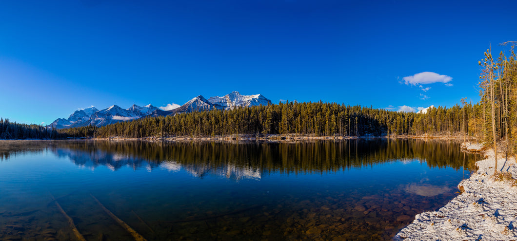 Autumn lake reflection