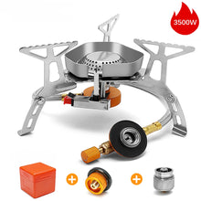 Load image into Gallery viewer, JYMCW Outdoor Gas Burner Camping Gas Stove Portable Folding Electronic Split Stove Tourist Equipment For Cooking Hiking 3500W
