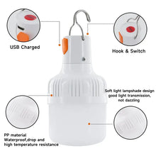Load image into Gallery viewer, Outdoor USB Rechargeable LED Lamp Bulbs High Brightness Emergency Light Hook Up Camping Fishing Portable Lantern Night Lights
