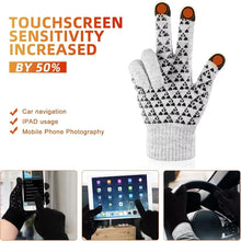 Load image into Gallery viewer, Winter Adult Men Enlarged Thickened Knitted Warm Gloves Women Anti Slip Wool Outdoor Riding Touch Screen Gloves Female Gloves

