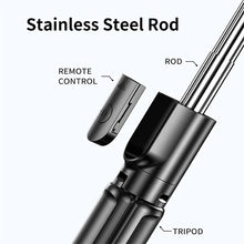 Load image into Gallery viewer, Selfie Stick Wireless Tripod Stand with Light Bluetooth Remote Extendable Tripod for iPhone Mobile Phone Tiktok Live Streaming
