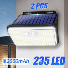 Load image into Gallery viewer, 2Pack IP67 Waterproof Solar Outdoor Garden Lights Super Bright 178/235 LEDs Motion Sensor Wall Light Solar Powered Security Lamp
