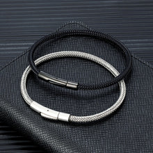 Load image into Gallery viewer, Punk Simple Style Men Jewelry Non-fading Steel Wire Rope Bracelet Classic Cuff Charm Bracelet for Men Male Gifts
