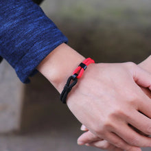 Load image into Gallery viewer, New Bicolor Thread Bracelet For Men Magnet Buckle Concentric Knot Nautical Marine String Braslet Bangle Ukrainian Braclet Joias
