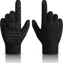 Load image into Gallery viewer, Winter Adult Men Enlarged Thickened Knitted Warm Gloves Women Anti Slip Wool Outdoor Riding Touch Screen Gloves Female Gloves
