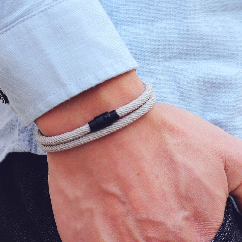 Men Women Rope Bracelet Double Layer Survival Braclet Homme Accessories Gift Magnet