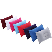 Load image into Gallery viewer, Portable Outdoor Camping Air Cushion Pillows Folding Square Inflatable Pillows Travel Backrest PVC Head Rest
