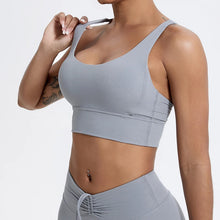 Load image into Gallery viewer, Push up Sports Bra Gym Top Women Yoga Clothing Cross Back Yoga Bra Women Running Fitness Crop Top Shockproof Workout Brassiere
