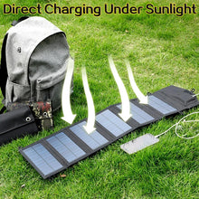 Load image into Gallery viewer, Average output power of 100W 6-fold  Foldable solar panel portable solar panels charger USB 5V DC Full time power solar panel mobile power supply
