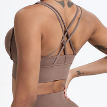 Load image into Gallery viewer, Push up Sports Bra Gym Top Women Yoga Clothing Cross Back Yoga Bra Women Running Fitness Crop Top Shockproof Workout Brassiere
