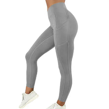 Load image into Gallery viewer, Plus Size Pocket Yoga Pants Women Solid Fitness Sports Leggings High Waist Elastic Gym Tights Female Running Trousers XXXL
