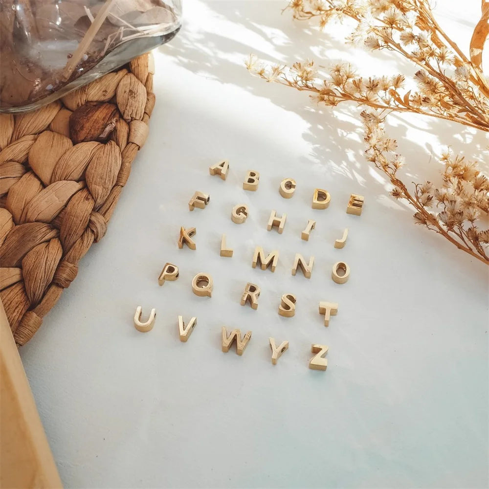 Heart Dainty Initial DIY Necklace Gold Color Letter Choker Necklace For Women Pendant Jewelry Gift