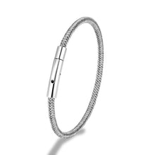 Load image into Gallery viewer, Punk Simple Style Men Jewelry Non-fading Steel Wire Rope Bracelet Classic Cuff Charm Bracelet for Men Male Gifts
