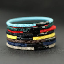 Load image into Gallery viewer, 2024 New Minimalist Rope Bracelet Unisex Stainless Steel Snap Fastener Lucky Red Thread Braslet Gift For Lovers Pulsera Macrame
