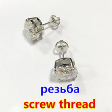 Load image into Gallery viewer, Moissanite Diamond Stud Earrings for Women Orginal 925 Sterling Silver Screw Back Women Moissanite

