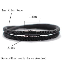 Load image into Gallery viewer, Men Women Rope Bracelet Double Layer Survival Braclet Homme Accessories Gift Magnet
