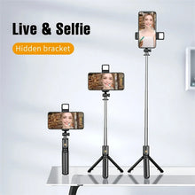 Load image into Gallery viewer, Selfie Stick Wireless Tripod Stand with Light Bluetooth Remote Extendable Tripod for iPhone Mobile Phone Tiktok Live Streaming
