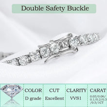 Load image into Gallery viewer, Smyoue 2-6.5mm Real Moissanite Tennis Bracelet for Women Christmas Gift Platinum Plated 100% 925 Sterling Silver Wedding Jewelry
