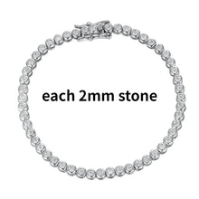 Load image into Gallery viewer, Smyoue 2-6.5mm Real Moissanite Tennis Bracelet for Women Christmas Gift Platinum Plated 100% 925 Sterling Silver Wedding Jewelry
