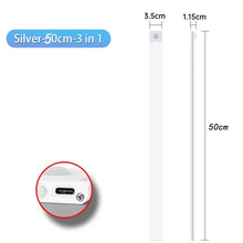 Load image into Gallery viewer, 30/40/50/60CM Night Light USB Rechargeable Motion Sensor Led Light Wireless Led Lamp for Kitchen Cabinet Bedroom Wardrobe

