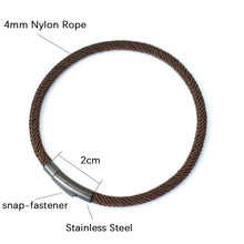 Load image into Gallery viewer, 2024 New Minimalist Rope Bracelet Unisex Stainless Steel Snap Fastener Lucky Red Thread Braslet Gift For Lovers Pulsera Macrame
