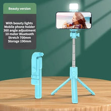 Load image into Gallery viewer, Selfie Stick Wireless Tripod Stand with Light Bluetooth Remote Extendable Tripod for iPhone Mobile Phone Tiktok Live Streaming
