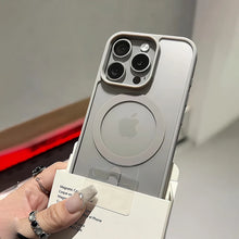 Load image into Gallery viewer, Soft Luxury Advanced Grey Magsafe Magnetic Case For iPhone 16 15 14 13 12 11 Pro Max Plus Transparent Cover
