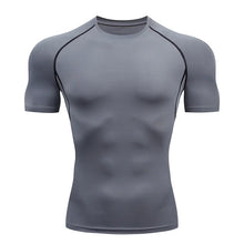 Load image into Gallery viewer, Men Running Compression T-shirt Short Sleeve Sport Tees Gym Fitness Sweatshirt Male Jogging Tracksuit Homme Athletic Shirt Tops
