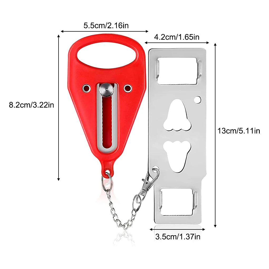 Portable Door Lock Safety Latch Metal Lock Home Room Hotel Anti Theft Security Lock Travel Accommodation Door Safety Lock