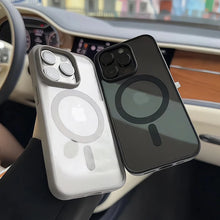 Load image into Gallery viewer, Soft Luxury Advanced Grey Magsafe Magnetic Case For iPhone 16 15 14 13 12 11 Pro Max Plus Transparent Cover
