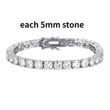 Load image into Gallery viewer, Smyoue 2-6.5mm Real Moissanite Tennis Bracelet for Women Christmas Gift Platinum Plated 100% 925 Sterling Silver Wedding Jewelry
