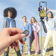 Load image into Gallery viewer, MEUYAG Selfie Stick Tripod with 1708mm Long Monopod Fill Light, Bluetooth Remote, 360° Rotation, 1/4 Interface, for mobile phone
