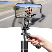 Load image into Gallery viewer, MEUYAG Selfie Stick Tripod with 1708mm Long Monopod Fill Light, Bluetooth Remote, 360° Rotation, 1/4 Interface, for mobile phone
