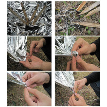 Load image into Gallery viewer, Folding Emergency Blanket Outdoor Survival Rescue First Aid Foil Thermal Blanket Windproof Keep Warm Blankets for Camping Hiking
