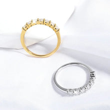 Load image into Gallery viewer, Smyoue 0.7CT 3mm Gemstone Moissanite Rings for Women S925 Silver Matching Wedding Diamonds Band Stackable Ring White Gold Gift
