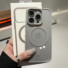 Load image into Gallery viewer, Soft Luxury Advanced Grey Magsafe Magnetic Case For iPhone 16 15 14 13 12 11 Pro Max Plus Transparent Cover
