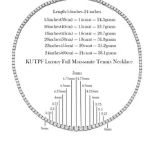 Load image into Gallery viewer, Full Moissanite Tennis Necklace with Certificate 3-5mm Size Gradient Diamond Necklaces for Women 925 Sterling Silver Neck Chain
