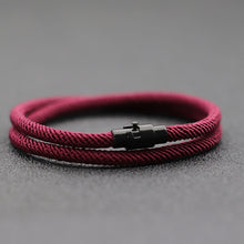 Load image into Gallery viewer, Men Women Rope Bracelet Double Layer Survival Braclet Homme Accessories Gift Magnet
