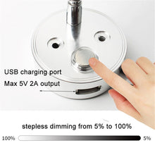 Load image into Gallery viewer, DC12V 24V RV Boat LED Reading Light 3000K 4000K Dimmable Gooseneck Wall Lamp for Truck Motorhome Yachts with 2A USB Charge Port
