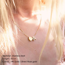 Load image into Gallery viewer, Heart Dainty Initial DIY Necklace Gold Color Letter Choker Necklace For Women Pendant Jewelry Gift
